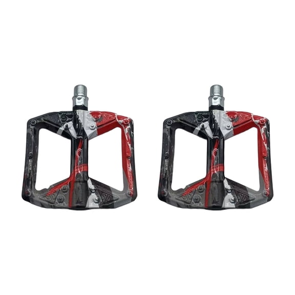 1pair Bearing Carbon Tube Cycling Pedals High Strengths Wide Platform Pedals for Outdoor Exploration