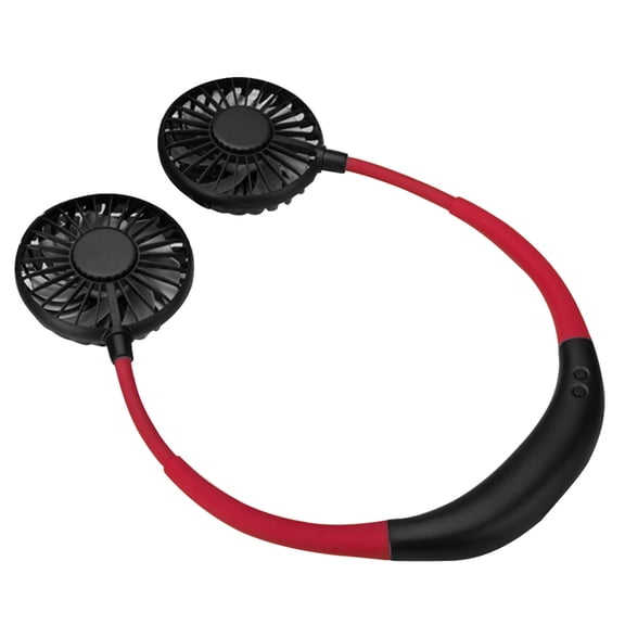 Mini Neck Fan Portable USB 2000mAh Rechargeable Mute Sports Fans for Outdoor Portable Cooling Pocket Fan with Light
