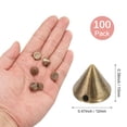 thumbnail image 3 of Uxcell 100Pcs Spike Cone Studs 12x0.39" Plastic with Hole for Crafts Bronze Tone, 3 of 6