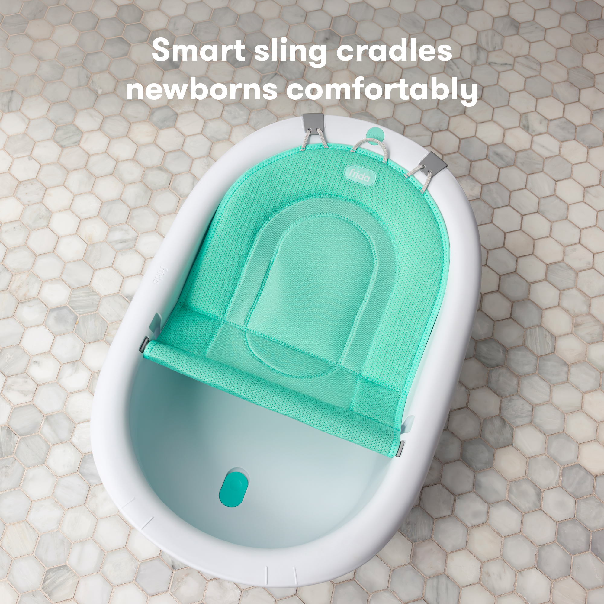Frida Baby 4-in-1 Grow with Me Baby Bathtub, White photo 2