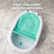 Frida Baby 4 in 1 Grow with Me Baby Bathtub for Newborn to Toddler, White, Rigid Baby Bath, Unisex
