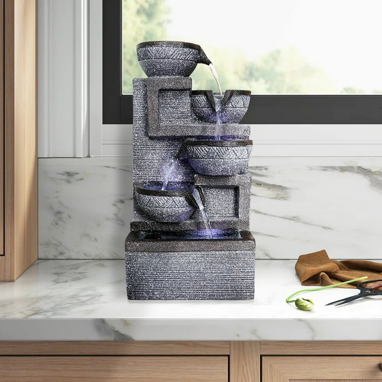 SunJet Large Indoor Water Fountain - 15.7”5-Step Relaxation