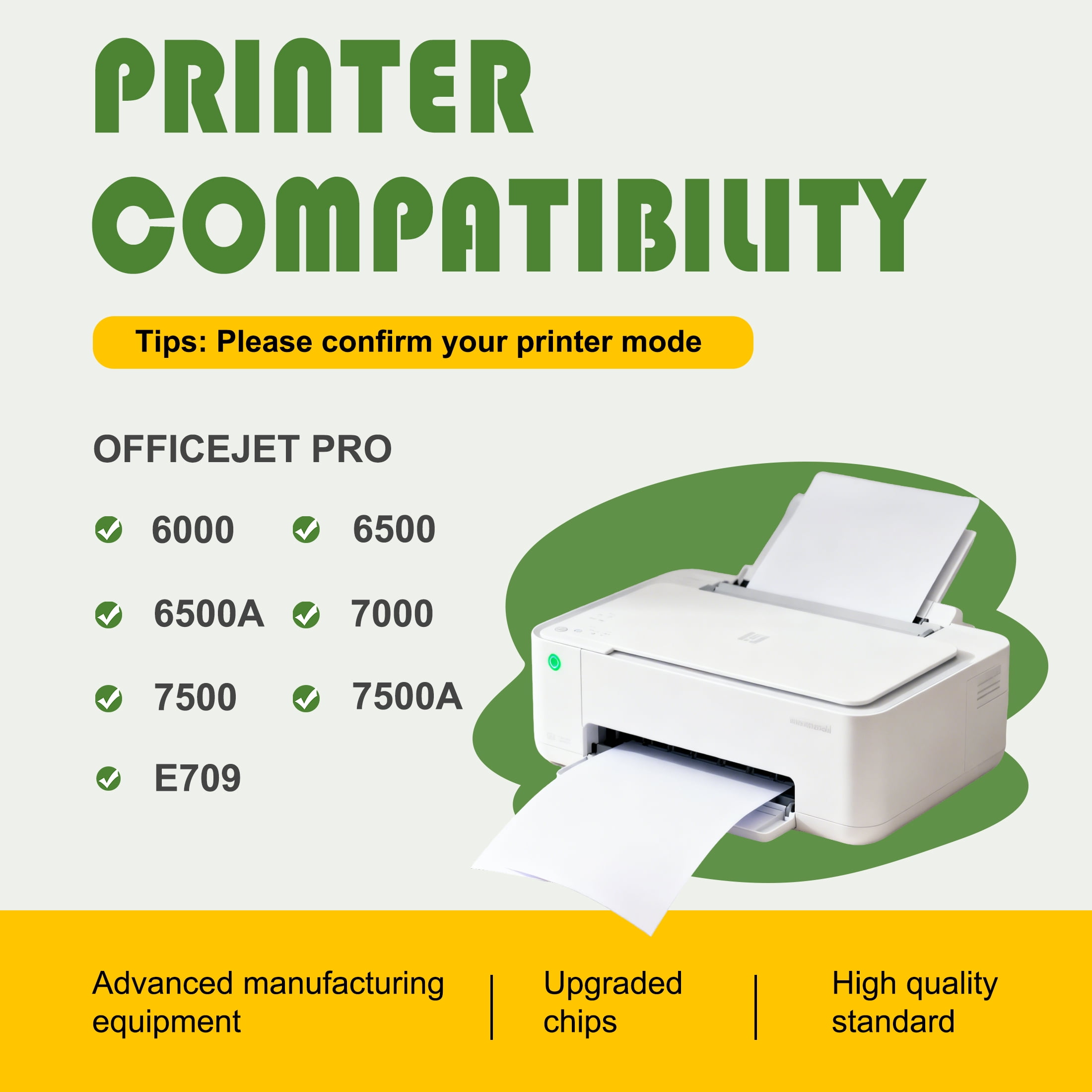 920XL Ink Compatible for 920 Ink Cartridges Combo Pack OfficeJet 6500A 7500A Printers