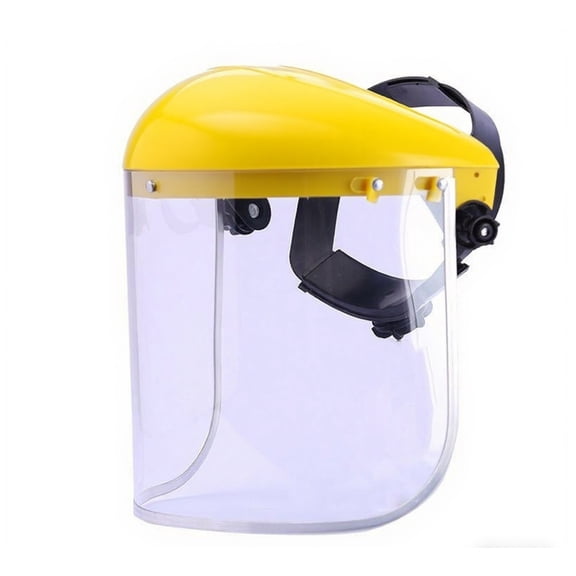 Industrial Full Coverage Safety Mask Anti Splash Designs Light Weight Face Shield Adjustable Head Straps