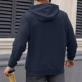 thumbnail image 4 of Mens Hoodies Long Sleeve Textured Hooded Sweatshirt Casual Lightweight Pullover Drawstring Hoodie With Kanga Pocket,Size M-3XL, 4 of 6
