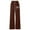 Brown, variant on Byoo Toddler Girls Bow Print Sweatpants Straight Wide Leg Drawstring Elastic Smocked Waist Joggers Pants Soft Relaxation Pants