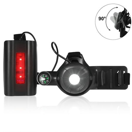 

IPX5 Water Resistant Adjustable Running Chest Light USB Rechargeable Sports Lamp 500 Lumen 3 Modes with Compass Sports Camera Buckle Mount For Walking Running Hiking