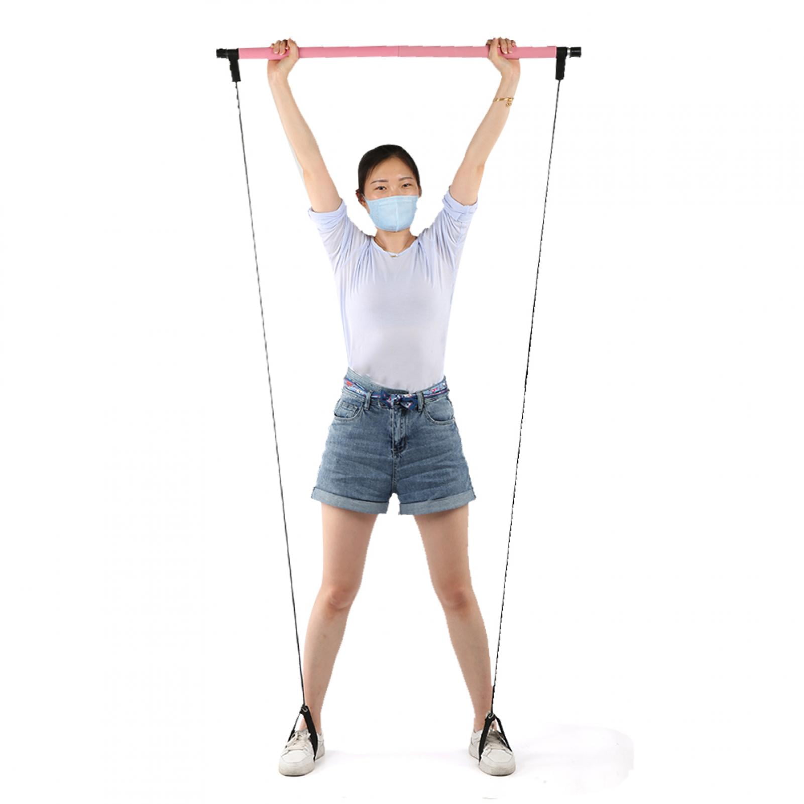 YOUTHINK Fitness Equipment,Pilates Stick,Yoga Pulling Rope Fitness Equipment Pilates Bar Multifunction Domestic Slimming Elastic Rods Muscular Relaxation