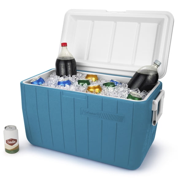 Coleman Chiller 48-Quart Portable Camping Cooler, 45.4 L / 76 Can Capacity, Hard Cooler with Ice Retention & Handle