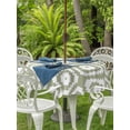 thumbnail image 3 of Outdoor Tablecloth with Umbrella Hole for Patio/Picnic/Party/Camping, Sage Green White Geometric Waterproof Table Cloth Round Cover Washable, Modern Abstract Art (Dia 60"), 3 of 8