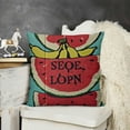 thumbnail image 2 of SHANXI Fruit Throw Pillow Covers Summer Pineapples Watermelon Popsicle Minimalist Cute Cartoon Cool Summer Farmhouse Linen Cushion Case 12x12in, 2 of 5