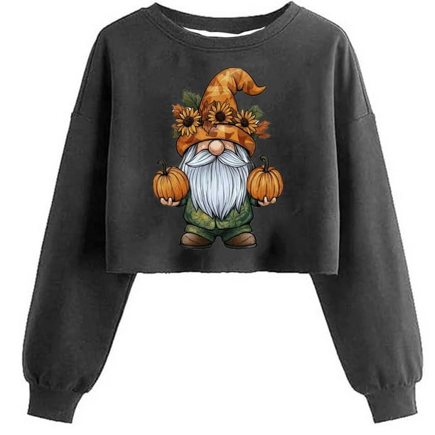 Ailaofu Women's Sweatshirt Fall Halloween Lantern Long Sleeve Pullover Spooky Season Sweatshirt