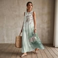 thumbnail image 3 of Xixirimido Pagodas Willow Tree Cherry Blossom Print Casual Summer Dresses for Women 2026 Sleeveless Flowy Sundresses with Pockets Beach Vacation Dress Casual Long Maxi Dresses, Large, 3 of 7