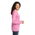 thumbnail image 3 of Port & Company Long Sleeve 54oz 100% Cotton TShirt (LPC54LS) Candy Pink, 3XL, 3 of 6