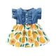thumbnail image 1 of Ropa para niña pequeña, vestido de verano con volantes, sin mangas, con lazo, falda Floral empalmada, trajes de verano para niñas pequeñas Sailing Electrónica, 1 of 6