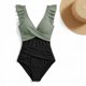 thumbnail image 4 of Traje de baño de una pieza para mujer, bikini informal y de moda de color sólido con cordones, traje de baño de moda playera para mujer, trajes de baño de una pieza para mujer, trajes de baño para muj, 4 of 6
