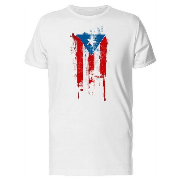 Smartprints Mens Graphic Tee - Puerto Rico Flag - Regular Fit 100% Cotton