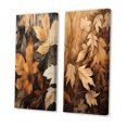thumbnail image 3 of Designart "Earthy Foliage Balance IV" Floral Wall Art Set Of 2 - Brown Floral Gallery Set For Office Decor, 3 of 6