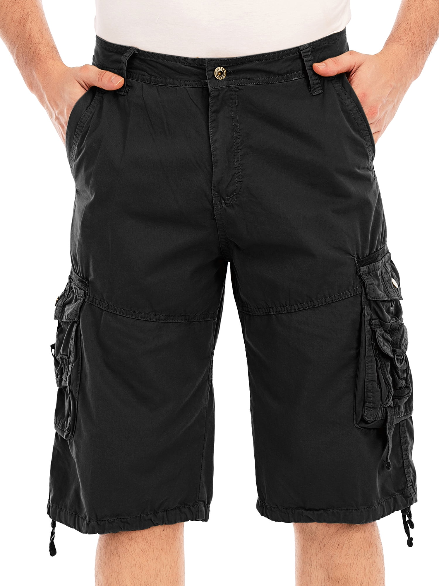 FOCUSSEXY Mens Cargo Shorts Cotton Slim Fit Carrier Cargo Shorts Summer