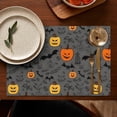 thumbnail image 5 of Halloween Pumpkins and Bats Summer Placemats Table Placemats Set Of 4-Linen Kitchen Washable Placemats Table Mats 11.8"x17.7" Non-Slip Heat Resistant, 5 of 6