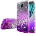 thumbnail image 3 of Compatible for Samsung Galaxy J3 2018/J3 Orbit/J3 Achieve/J3 Express Prime/J3 Prime 2/J3 Emerge 2018/Amp Prime 3/J3 Eclipse 2/Sol 3/J3 Aura/J3 Star Case, w/Temper Glass Screen Protector Clear/Purple, 3 of 5