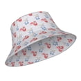 thumbnail image 2 of Kdxio Reflective Bucket Hat - Red Squirrel And Blue Rabbit Print Bucket Hat for Men,Women, 2 of 9
