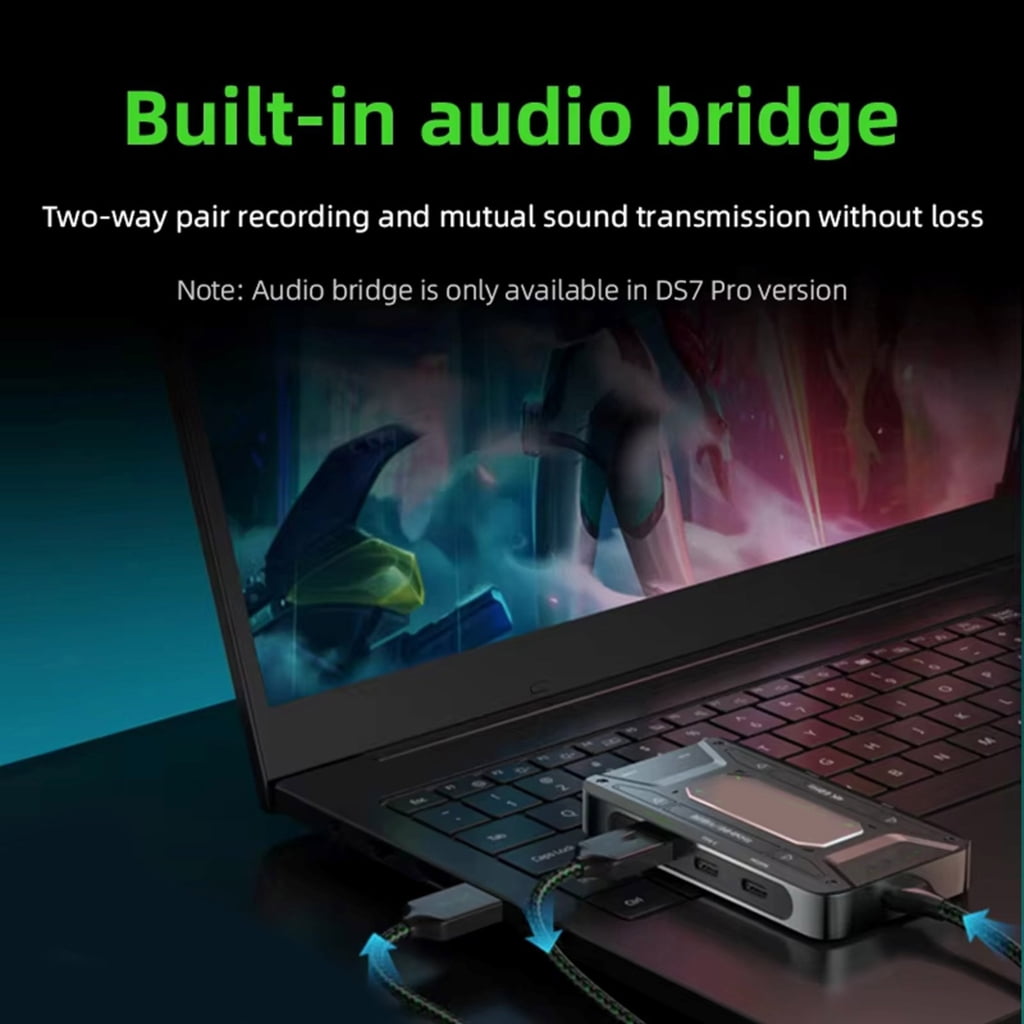 WINDLAND Earphones Converter For DS7/DS7Pro Headphone Adapter Docking Station 1000Mbps Ethernet PD100W and 5Gbps Data Transfer