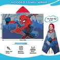 thumbnail image 5 of Kids Bath Towels Cartoon Spider-Man Kids Towels Bath 60" x 35" Boy Kids Bath Towels Boy Kids Hooded Bath Towel Red Bath Towels for Kids Hooded Bath Towels for Kids Ages 4-8 Boys Bath Towel, 5 of 7