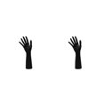 thumbnail image 3 of Wweixi Chic Chain Hand Model Shop Display Holder for Stunning Jewelry Showcase Black 25.5cm 2Set, 3 of 6