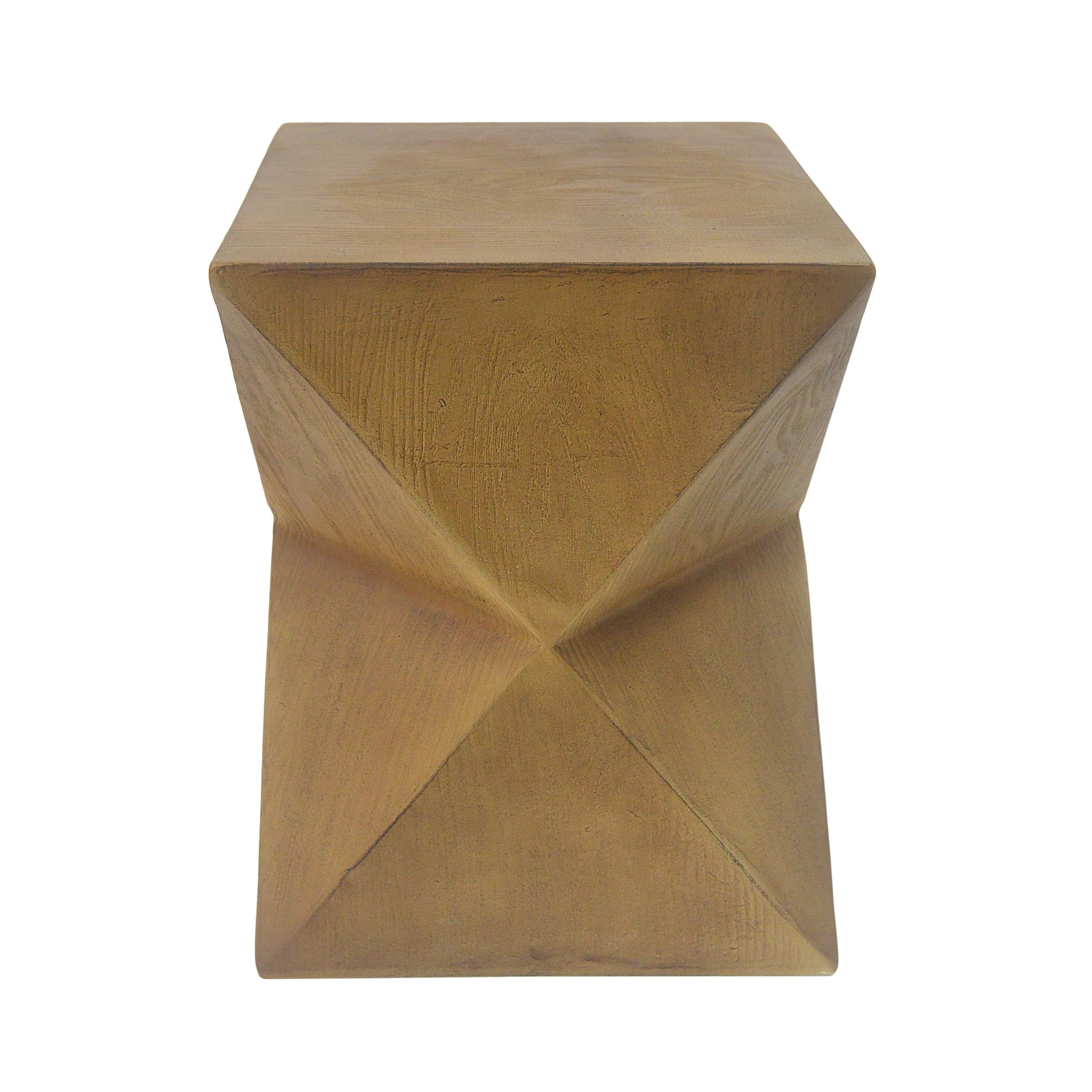 Christopher Knight Home 14.25" Modern Lightweight Concrete Prismatic Shape Accent Side Table, Natural