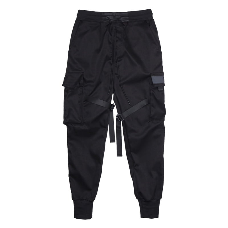 black and grey cargo pants