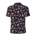thumbnail image 4 of Rocae Mushroom Doodle for Men's Short Sleeve Polo Shirt, Quick Drying Performance Moisture Wicking Sports Men's Golf Shirt 3X-Large, 4 of 9