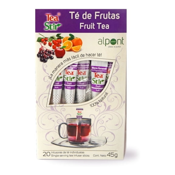 Té Stir Alpont Sabor Frutas Stick 20 Piezas 45g