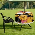 thumbnail image 6 of Coolnut 60" Yellow Gazania Flower Round Tablecloth 60In,Waterproof Table Cover with Umbrella Hole and Zipper,Party Patio Table Covers for Indoor & Outdoor Backyard /BBQ/Picnic, 6 of 7