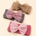 thumbnail image 3 of Baby Girls Headband Chiffon Bow Soft Stretchy Hair Band Hair Accessories for Baby Girls Newborns Infants Toddlers and Kids, 3 of 8