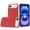 Red, variant on For iPhone 17 Air Classy Slick Chromed Around Hybrid Case Cover - Dark Blue