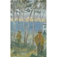 thumbnail image 3 of Ernst Schiess 17x24 Black Modern Framed Museum Art Print Titled - View on a Bay at the Sea Toward a City in the South, 3 of 5