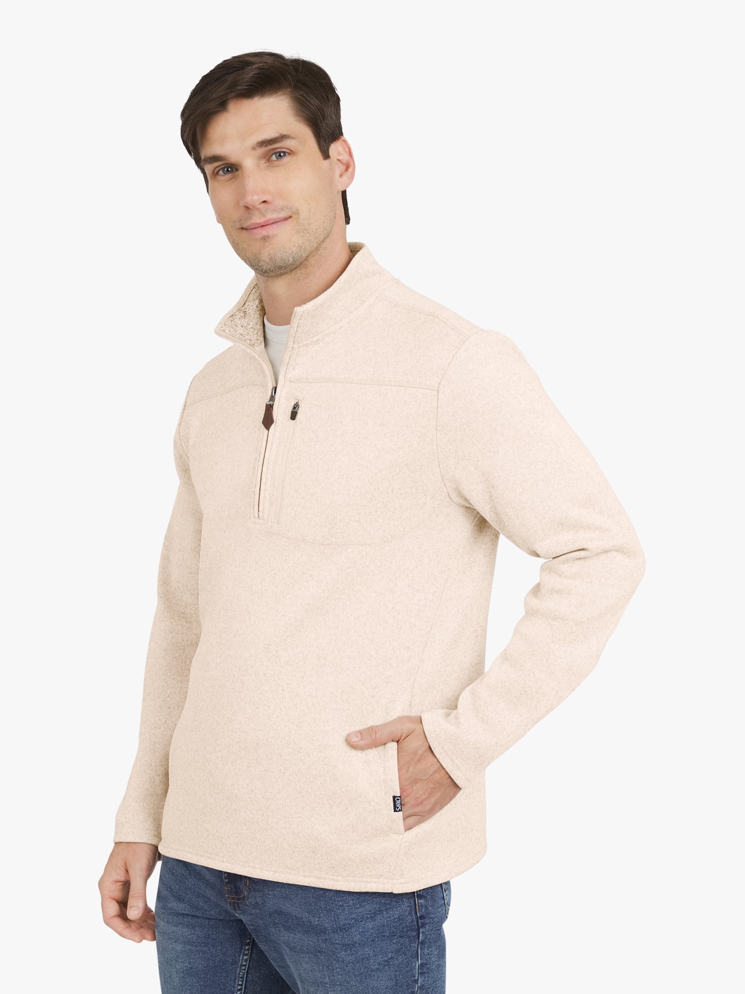 Chaps Men's & Big Men's Quarter Zip Fleece Sweater, Sizes S-3XL