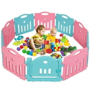 BestMassage Baby Playpen Play Yard Safety Kids Infants Home Indoor 10 Panel Baby Fence With Door