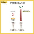 thumbnail image 5 of RELY+ 3" Candlestick Holders Set of 2 Taper Decorative Candle Holders for home decor Silver, 5 of 9