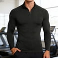 thumbnail image 2 of CONZONE Mens Sports T-Shirts Short Sleeve Zip T Shirts for Men Casual Crew Neck Solid Color Lightweight Tees Soft Cozy Athletic Tops, 2 of 6