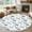 White, variant on Round Area Rugs Collection 4 Ft, Cartoon Dinosaur Non-Slip Residential Carpet, Watercolor Green Blue Dino Yellow Indoor Crawling Mats Runner Rugs for Living Room/Dining Room/Bedroom
