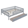 thumbnail image 6 of Euroco Pine Wood Full Size Storage Daybed with Drawers, Gray, 6 of 12