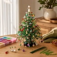 thumbnail image 4 of Aoznliie DIY Christmas Tree Kit, Beaded Tabletop Xmas Tree with Sparkling Crystal Beads & Lights, Handmade Craft Decor for Shelf Desk Centerpiece, 4 of 7