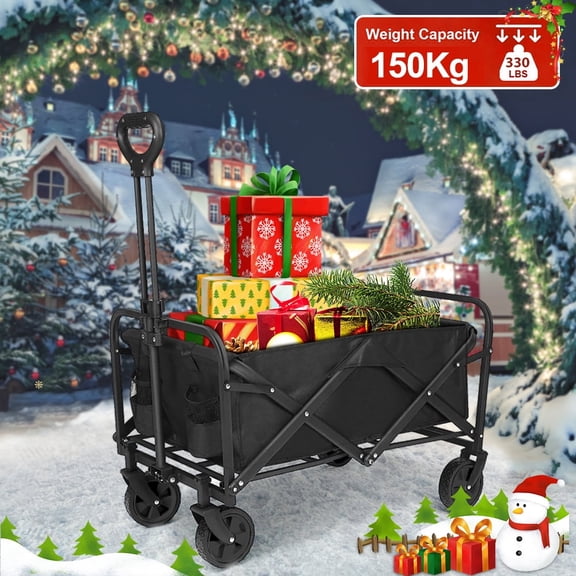 VITN 330 lbs Capacity Utility Wagon with Adjustable Handle