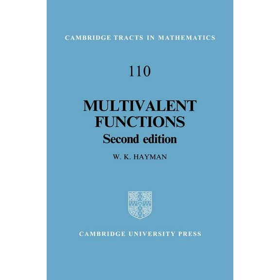 Cambridge Tracts in Mathematics Multivalent Functions, Book 110, (Paperback)
