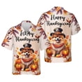 thumbnail image 3 of Happy Thanksgiving Pomeranian Welcome Thankful Fall Autumn Pumpkin Hawaiian Shirt Breathable Summer Unisex Merch Pom Dog Lover Gifts - 02021, 3 of 6