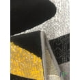 thumbnail image 5 of Handcraft Rugs - Yellow/Gray/Silver/Black/Abstract Area Rug Modern Contemporary Zigzag Crisscross Wave Design, 5 of 8