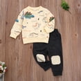 thumbnail image 3 of Fortune Boy Clothes Long Sleeve Dinosaur Pullover Pants Sweatsuit Fall Outfits, 3 of 6