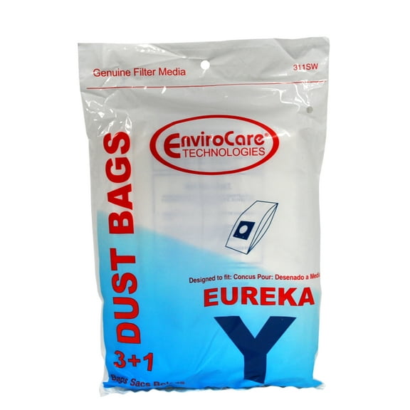 Envirocare Vacuum Bags With One Filter Designed To Fit Eureka Style Y Vacuums 311SW